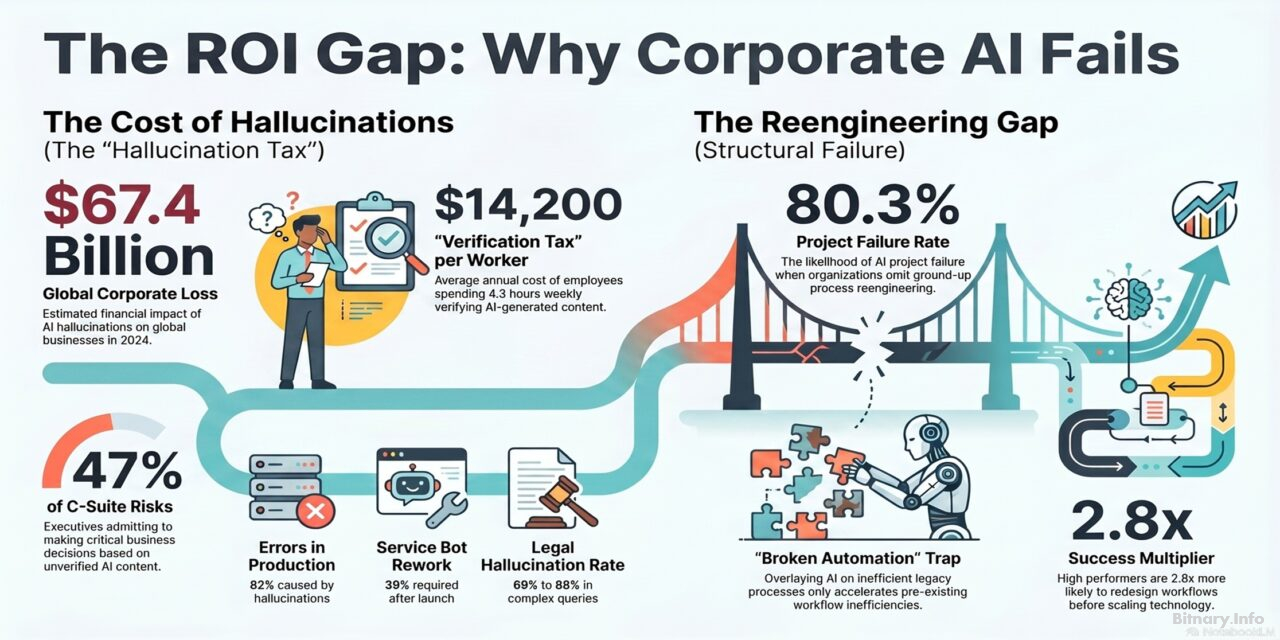 Corporate AI Under Examination: Hallucinations, Reengineering, and Return on Investment (ROI)